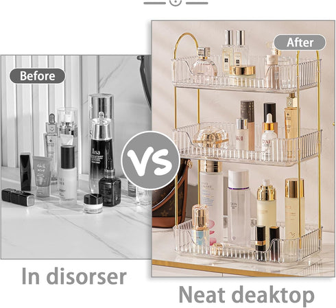 Counter Countertop Kitchen(3 shuang qing Bathroom Organizer Storage, Cosmetics Skincare Shelf, Makeup Organizer Perfume