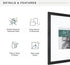 MCS Studio Gallery 16x20 Matted Photo Frame with 8x10 Picture Display, Black Woodgrain, Vertical & Horizontal Wall