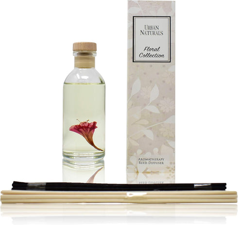 Urban Naturals Honeysuckle & Jasmine Reed Diffuser Oil Set - Long Lasting Air Freshener Made in USA