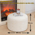 Poofieotto 20x12 Inches Unstuffed Pouf Ottoman Cover Handmade Footstool Ottoman Storage Solution Floor Pouf Footrest