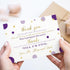 Paper Clever Party Purple and Gold Baby Shower Thank You Cards with Envelopes, 15 Pack