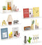 Dooiclear 6 Pack Floating Shelves for Wall, 15" Clear Book Shelf, Acrylic Floating