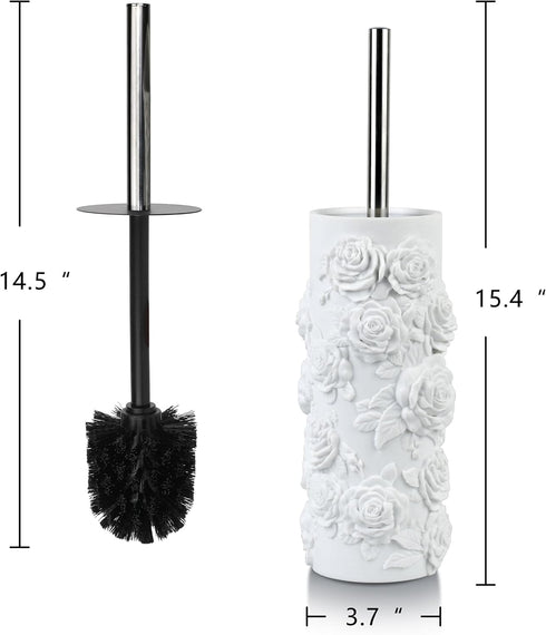 Set Toilet Brush and Holder for Bathroom, Stylish and Durable Cleaning Tool with Modern Design, Compact for Efficient