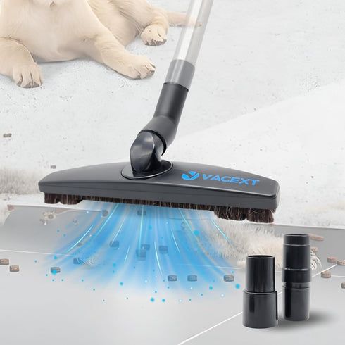 Upgraded Hardwood Floor Attachment with Flexible Brush Head & Horse Hair Soft Bristles for Vacuum Cleaners