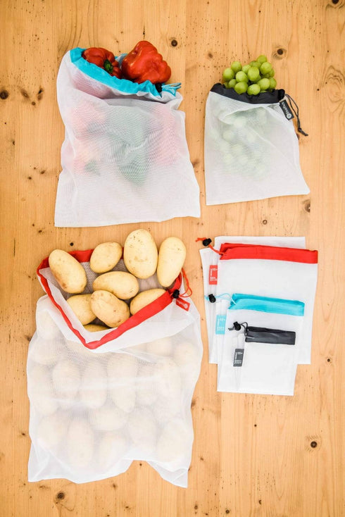 Set Eco-Friendly Reusable Produce Bags - Zero Waste Grocery Shopping