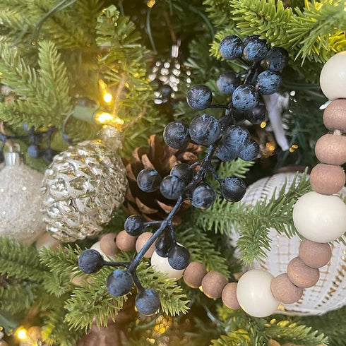 OrgMemory (20 12" Artificial Berry, Fake Burgundy Berry, pcs, Each), Artificial Berries Stems for Xmas Tree Wreath