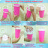 Slushy Maker Cup - DIY Magic Squeeze Cup, Portable Smoothie Maker for Juices, Milk, Ice Cream, Double Layers (Pink)