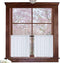 Valea Home Waffle Weave Textured Half Window Tier Curtains for Kitchen, 72" x 24", White, Set of 2