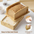 Joothlin Bamboo Bread Slicer for Homemade Bread Adjustable Width Slicing Guides, Compact Loaf Cutter for Perfect Slices