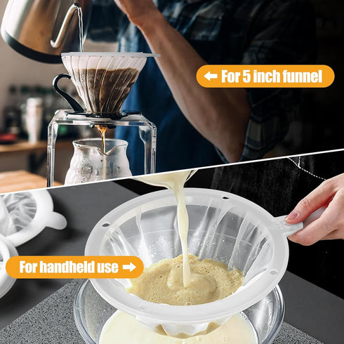 200 Mesh Filter, 75 Micron Strainer for Cooking Oil, Milk, Juice, Wine, Cheese, and Grease