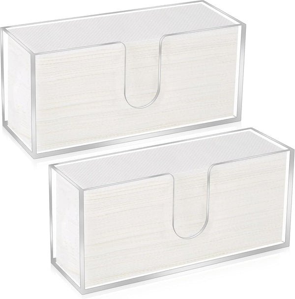 Whdiystella 2Pcs Acrylic Paper Towel Dispenser, Paper Towel Holder Countertop Clear Multi Trifold