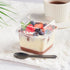 50 Pack 8 oz Kucoele Plastic Dessert Cups with Lids and Sporks, Clear Square Cake Cups Dessert Containers for Pudding