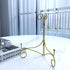 Iron Plate Stand for Display, 12 Inch Large Easels for Book, Art Piece, Photo and Platter, Folding Design, 2-Pack, Gold