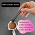 Professional Burr Grinder Brush, Dual Head Espresso Cleaning Tool with Aluminum Handle for Baristas and Kitchen