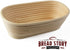 Oval Proofing Basket Set (10x6 inch) by Bread Story – Handmade Unbleached Natural Cane Bread Baking Kit with Cloth Liner