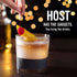Host Freeze Cooling Cups Set of 2, Old Fashioned Glass with Silicone Band for Whiskey Gifts, Grey
