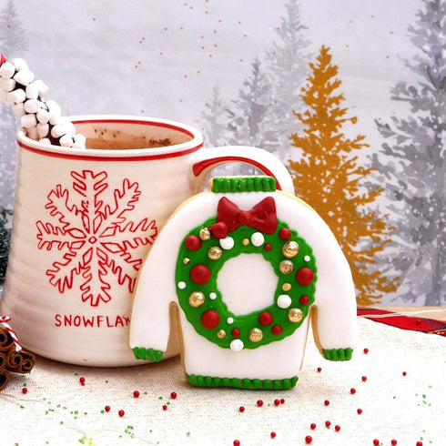 Christmas Sweater Cookie Cutter, Stainless Steel, Dishwasher Safe