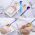 Yogurt Spoon, Stainless Steel Gelato/Ice Cream Spoon, Multi-color Fruit Spoon, Dessert Spoon, 6.4-inch, Set of 6