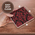 3dRose Victorian Red N Black Damask Ceramic Tile Coasters, Set of 4