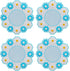 JXQGQ Set 4 (4 Coasters for Drinks, Cute Coaster for Coffee Table of Non-Slip PVC Silicone Coasters for Tabletop