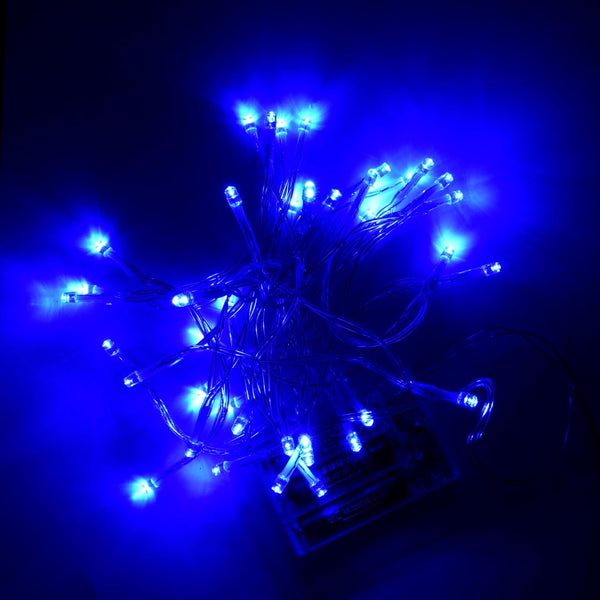 Karlling Battery Operated Christmas Lights,8 Flashing Mode 13 ft Short Clear Wire Led