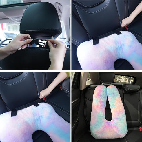 Atablyn Children Travel Pillow Car Pillow Removable U-Shaped Pillow for Adults to Support Head and Body in The Back