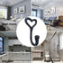 ZEYU Heavy Duty Coat Hooks, 4pcs Cast Iron Love Heart Shape Wall Hooks for Hanging Coats, Black No Rust