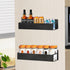 Kitchen Spice Rack for Wall - 13.8" Black Large Adhesive Hanging Spice Racks, 2 Packs Storage Organizer
