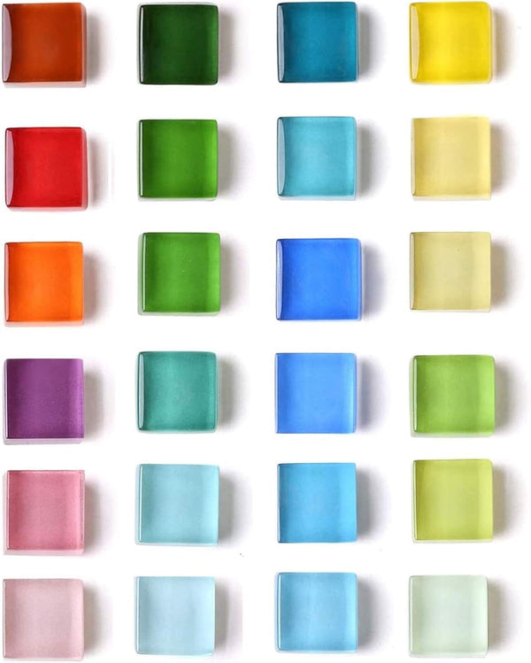 Mymazn Refrigerator Magnets for Fridge, Cute Colorful Glass Decorative Magnets for Office Kitchen Locker, 24 Color