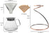 Pour Over Coffee Maker Set, 20oz/600ml Dripper & Glass Lid, Metal Stand and 100 Paper Filters, 4 in 1 Set