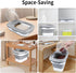 6-20 Lbs, Komzon Rice Storage Container, Collapsible Airtight Food Storage Containers Rice Dispenser with Measuring Cup