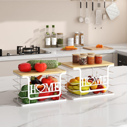 2pack-XL/L) Trash Bag Holder, Thipoten Trash Bags Dispenser with Bamboo Top, Suitable for Garbage Bags Purchased Online