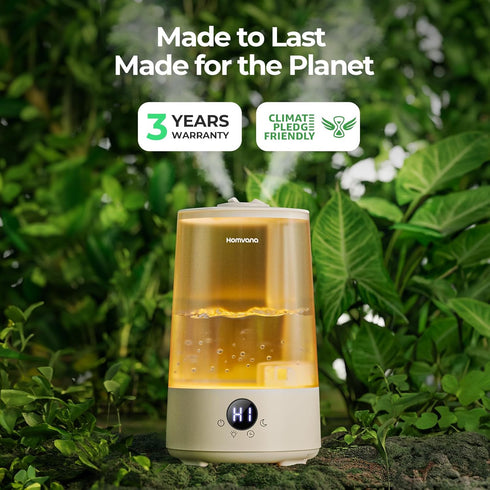 Homvana Humidifiers for Bedroom - 3.6 L Cool Mist Top-Fill, 34H Super Long Time, Quiet 16dB, Baby Humidifier, Oil