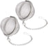 2Pcs Stainless Steel Tea Ball, 2.04 Inch Mesh Tea Infuser Strainers for Loose Leaf Tea and Seasoning
