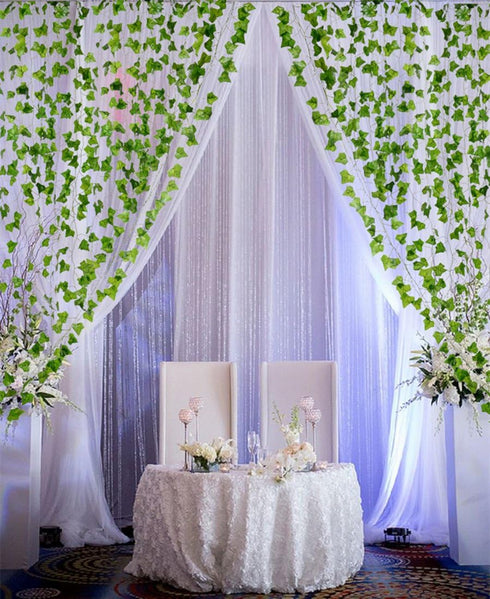 84Feet 12 Strands Hanging Vine Plants, Artificial Flowers Greenery Leaf Garland for Wedding Party Garden Decoration