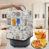 Dust-Proof Air Fryer Cover, Kitchen Small Appliance Cover with Top Handle and Pockets, Washable, Coffee Beige White
