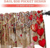 DOTOOMA 54x18 Inches Wooden Wall Red Astigmatism Love White Branch Lamp String Valentine's Day Window Valance Romantic