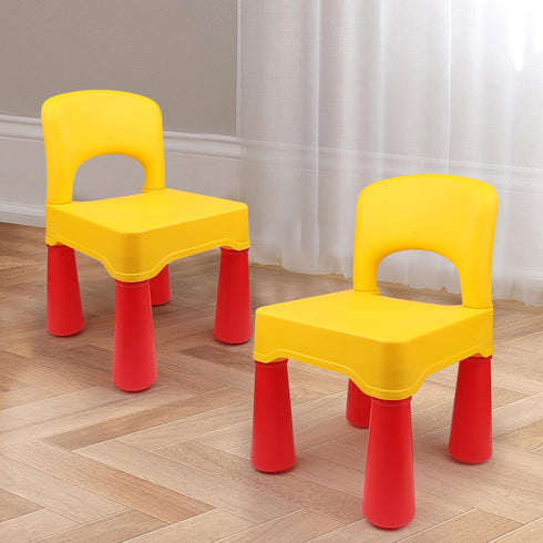 2-4 burgkidz Toddler Chair Plastic for Year Old, Kids Small Chair for Little Boys Girls, Lightweight Durable Montessori