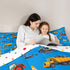 Set Set 1 Feelyou Construction Comforter Boys Twin Size Blue Excavator Bedding with Pillow Cases Kids Trucks Comforter