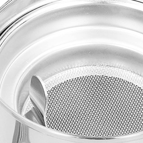500 ML Stainless Steel Teapot, Silver Tea Kettle with Removable Infuser, Gooseneck Short Spout for Home Kitchen