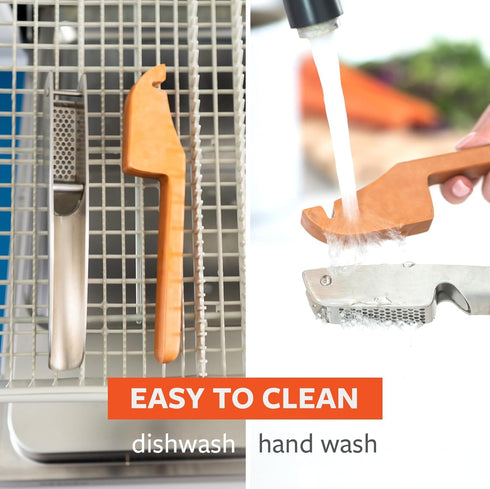 Full Circle Crushed It - Easy-Clean Stainless Steel Garlic Press - Effortless Crushing and Quick Mess-Free Clean-Up