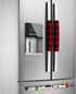 Christmas Refrigerator Door Handle Cover - Santa Snowman Kitchen Appliance Decorations for Fridge
