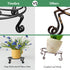 2 Pack (9.4Inches, Yimobra Plant Stand for Flower Pot Heavy Duty Potted Holder Indoor Outdoor Metal Rustproof Iron