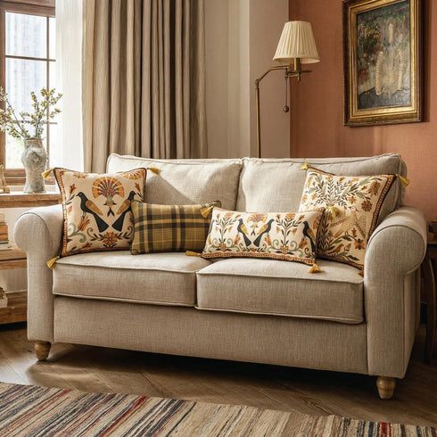 12 28 bilin gaier Brown Throw Pillow Covers in,Floral Farmhouse Birds Flower Pattern Linen Accent Pillows Cover