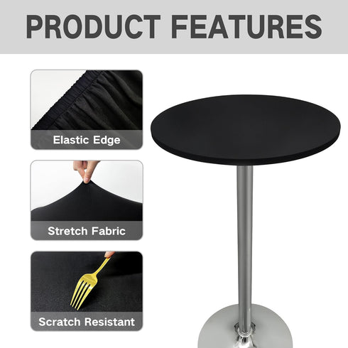 24 Inch Small Round Fitted Table Cover Cocktail Table Topper Cap Elastic Tablecloth Stretch Spandex Tables Cloth