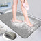 Shower Mat Bathtub Mat Non Slip - 16x32 Inch, Upgraded No Suction Cup Soft Textured PVC Loofah Tub Mat with Drain for