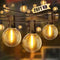 LAMPHOME LED Outdoor String Lights, 26FT Warm White Patio Lights with 12+1