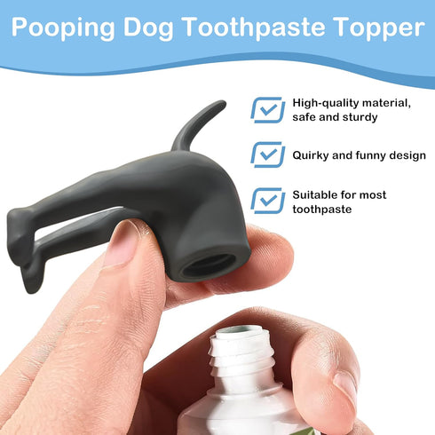3Pcs Gag Gifts - White Elephant Gifts, Pooping Dog B*tt Toothpaste Topper, Funny White Elephant Gift Ideas, Fun Dog