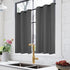Deconovo Grommet Top Thermal Insulated Room Darkening Curtain Panels, 34x45 Inch, Dark Grey, 2 Panels for Bedroom