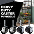 King's Brand Heavy Duty Caster Wheels for Bed Frame, Set of 4 (2 Locking & 2 Non Locking)